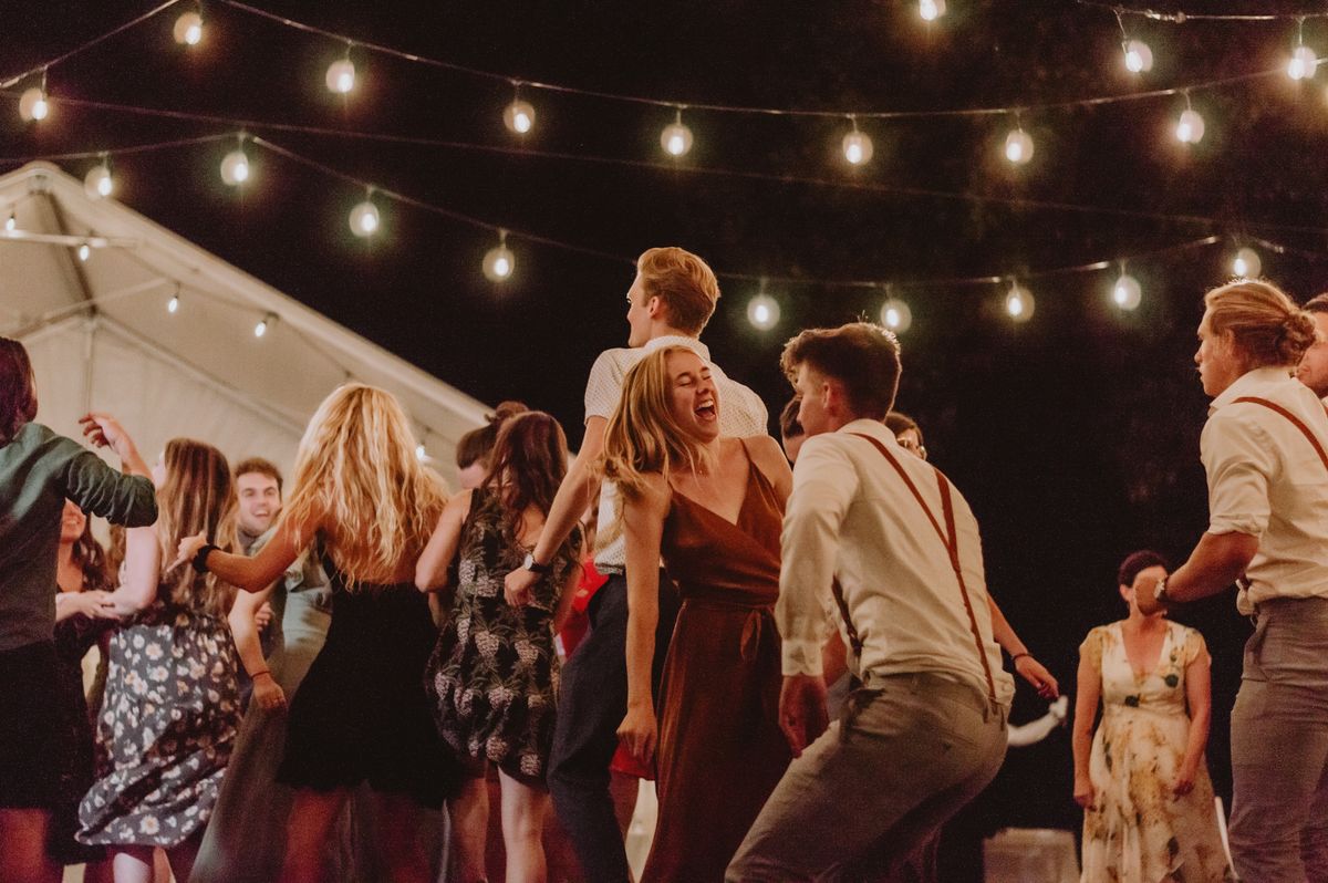 Rooftop Deck with String Lights